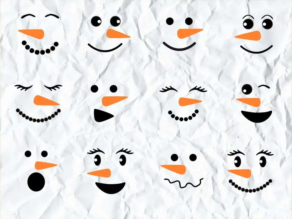 Snowman Face SVG Bundle