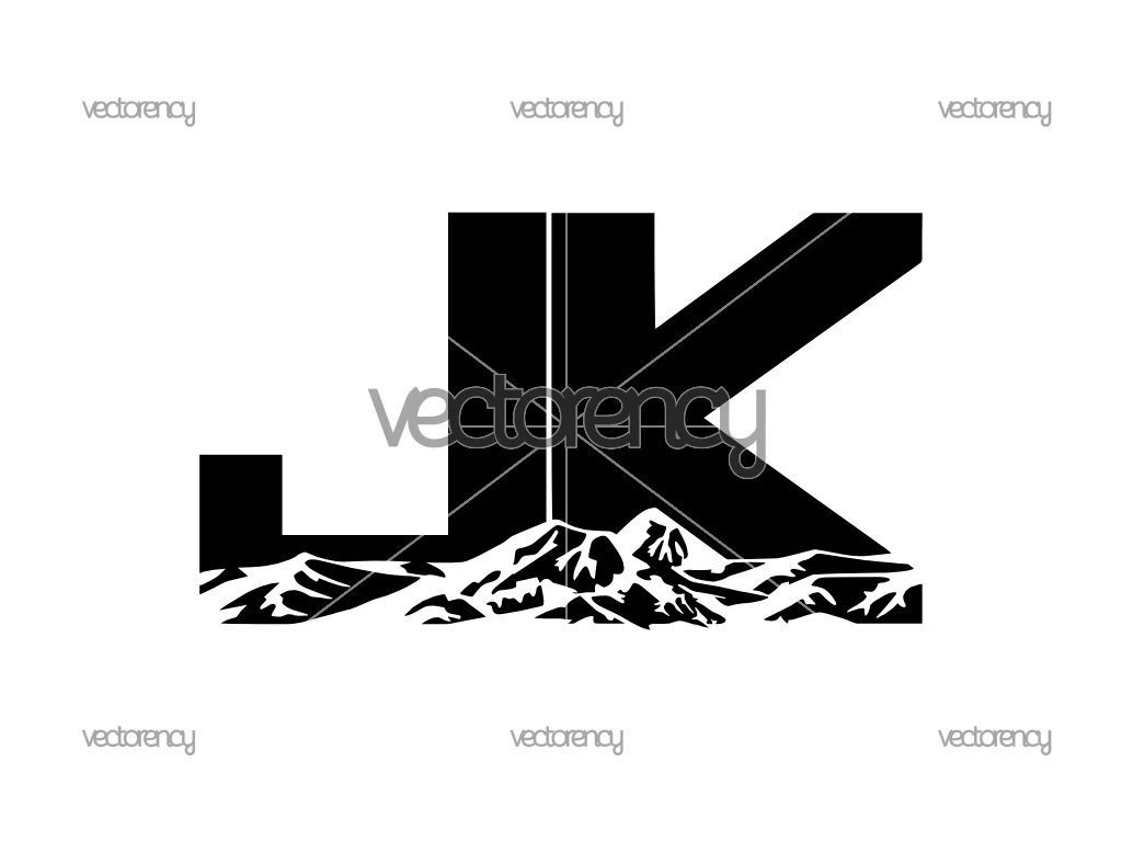 JK Mountain Wrangler 4x4 SVG