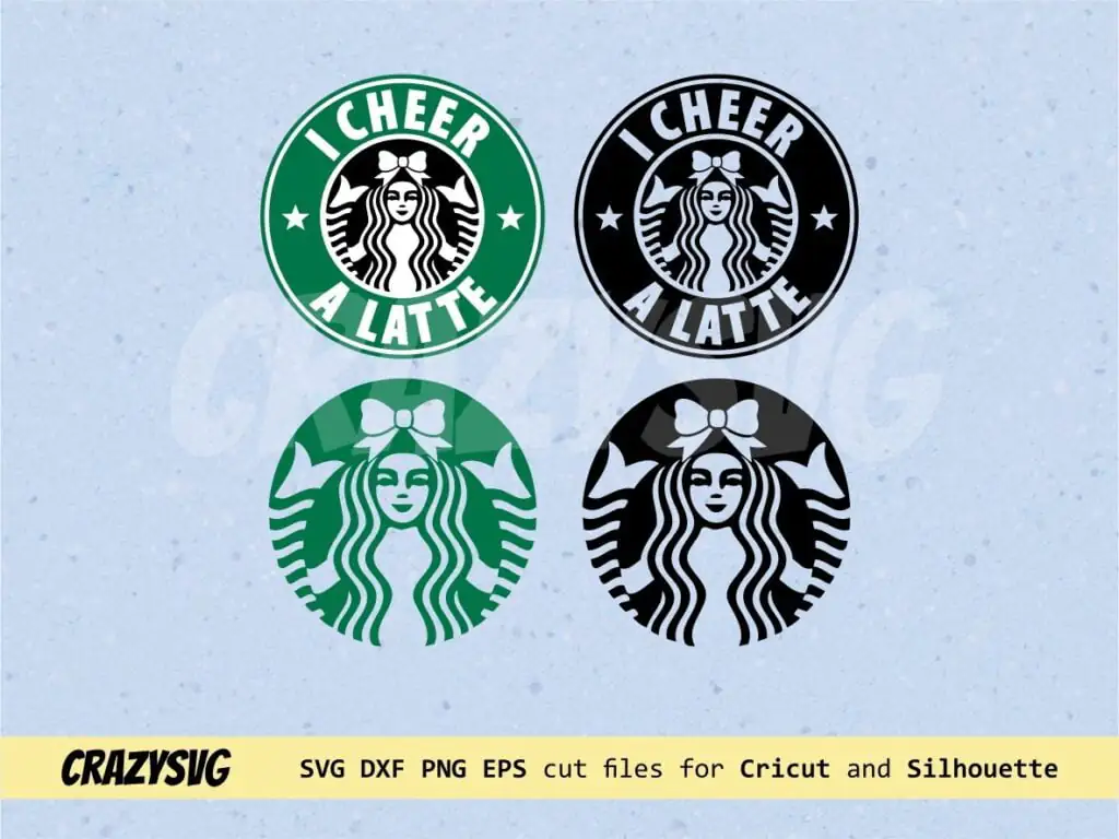 I Cheer a Latte Starbucks Logo Cheerleader SVG