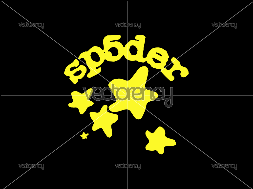 Sp5der Star Yellow Black SVG PNG EPS