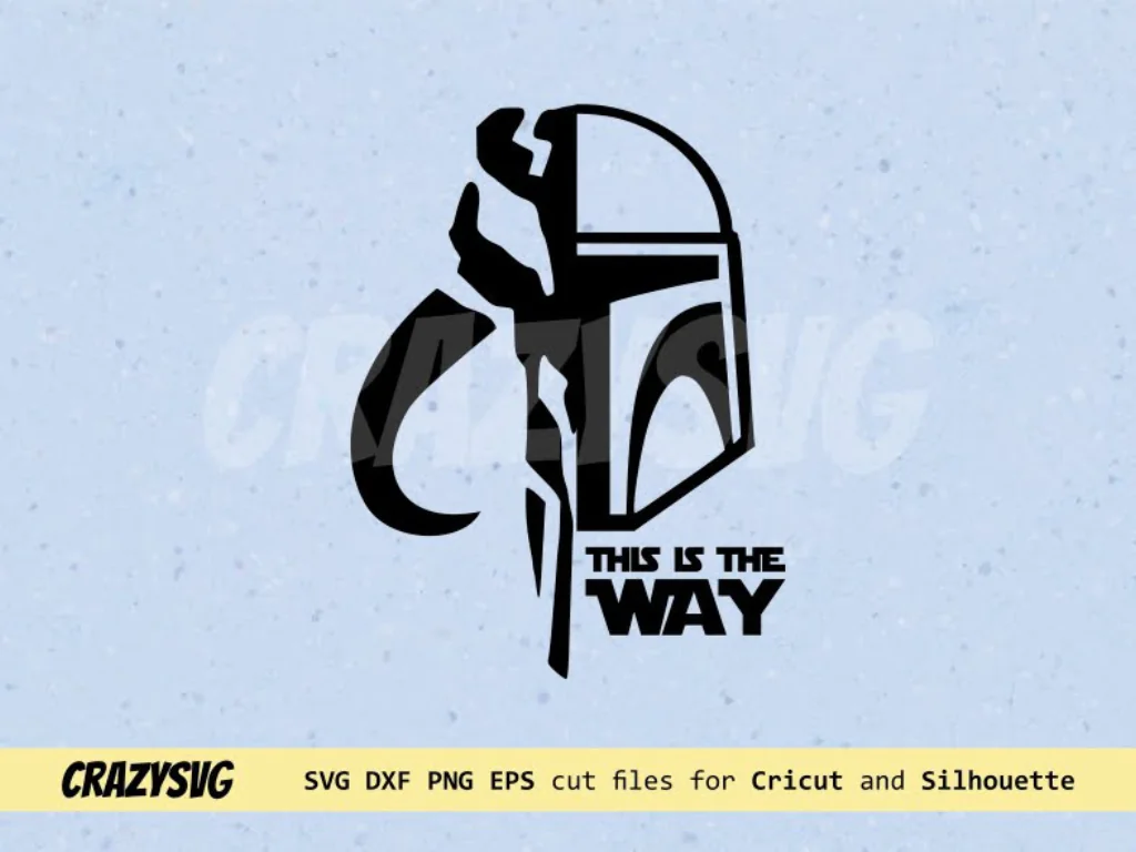 The Mandalorian Helmet Symbol SVG Clipart Cut File