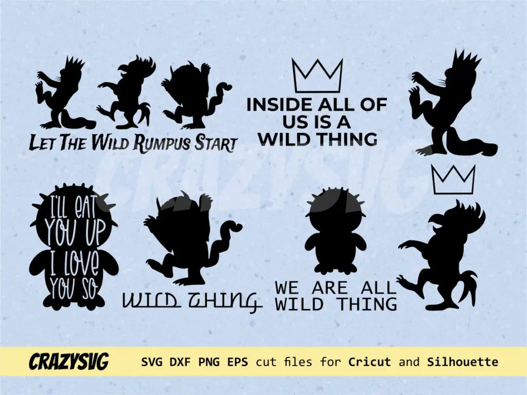 Where the Wild Things Are Childrens Story SVG Vector