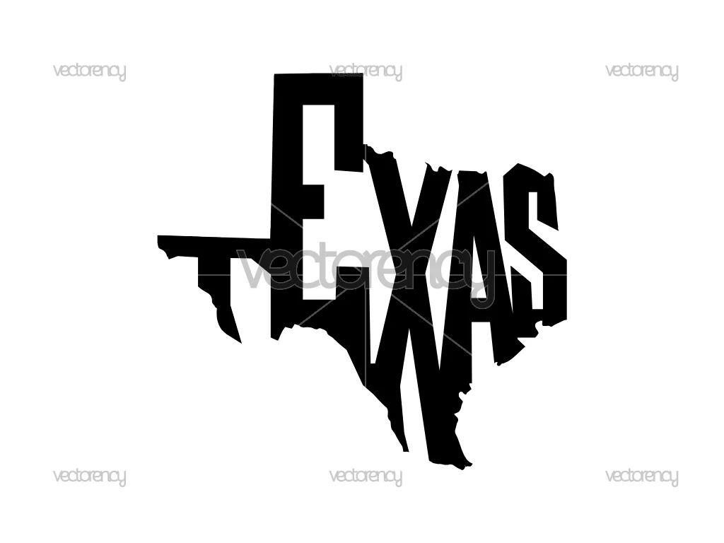 Texas State Outline Vector File PNG EPS DXF SVG