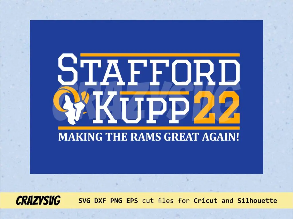 Matthew Stafford Cooper Kupp SVG Los Angeles Rams Great Again LA Vector