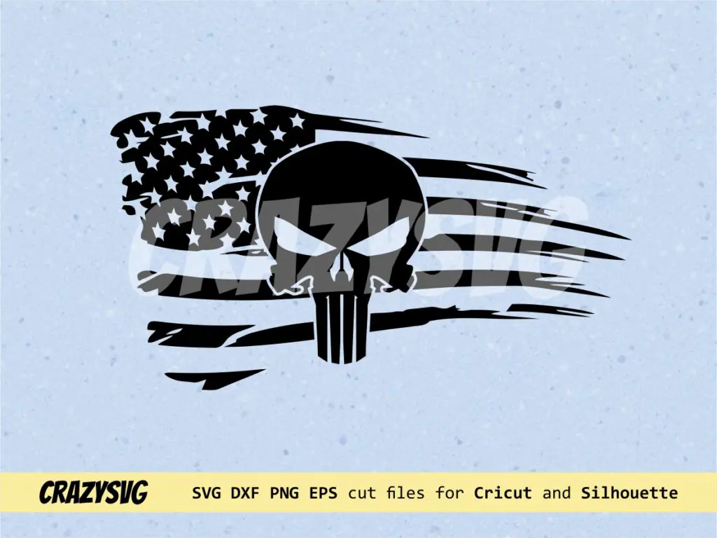 Punisher Skull Flag SVG