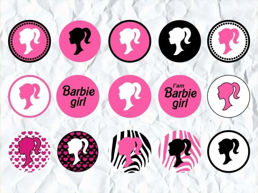 Barbie Cake Topper Badge Cut File