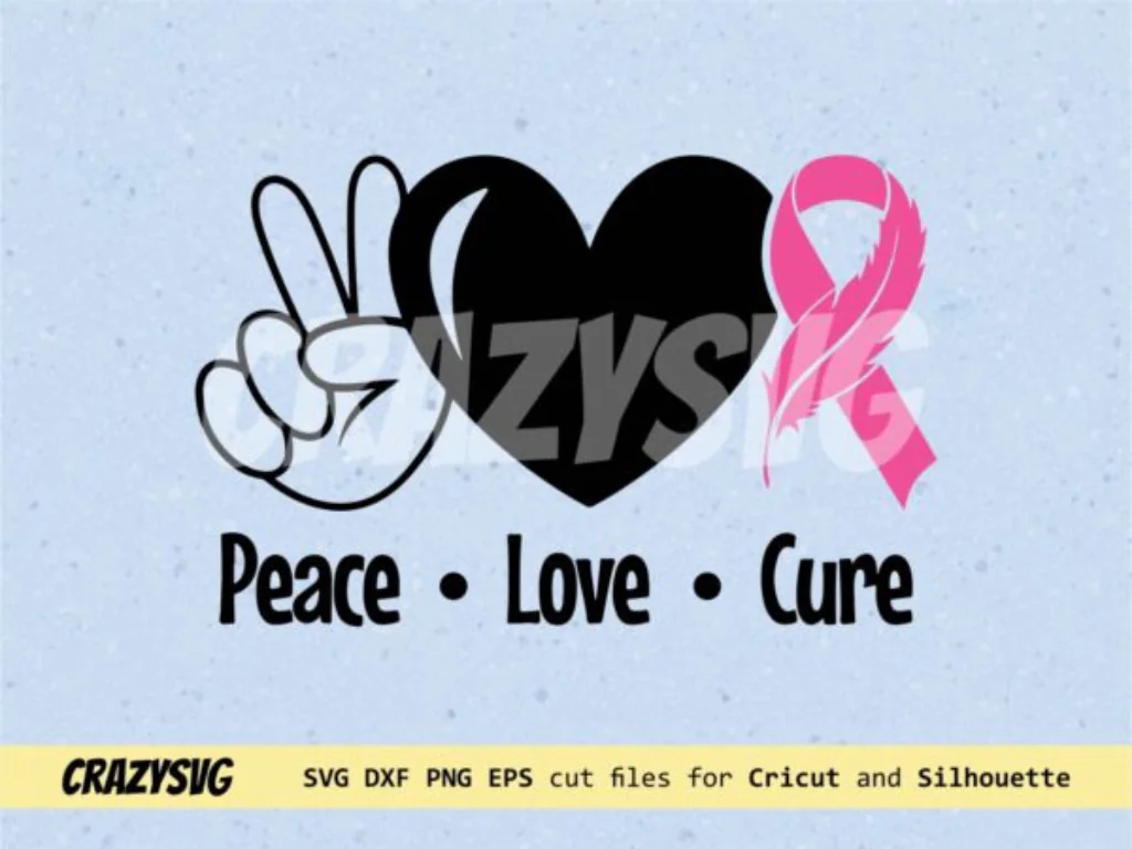 Peace Love Cure SVG