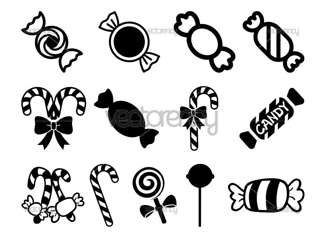 Candy Cane SVG PNG DXF EPS