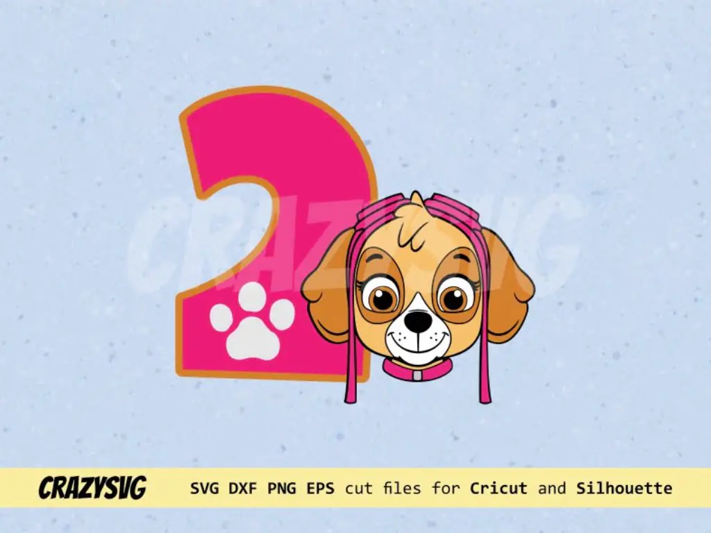 Number 2 Skye SVG Paw Patrol