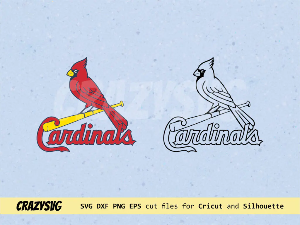 St Louis Cardinals Logo Tattoo SVG, Cardinals Clipart Outline PNG Vector