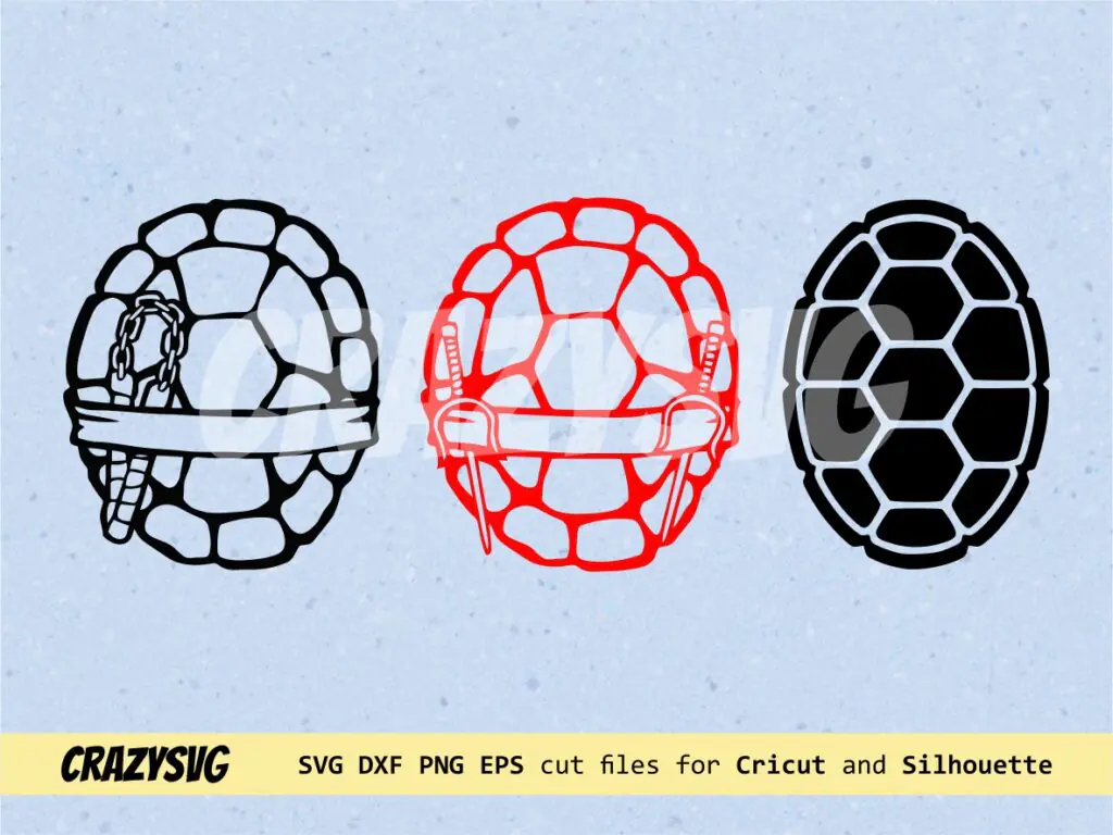 Ninja Turtle Shell SVG, PNG, EPS and DXF