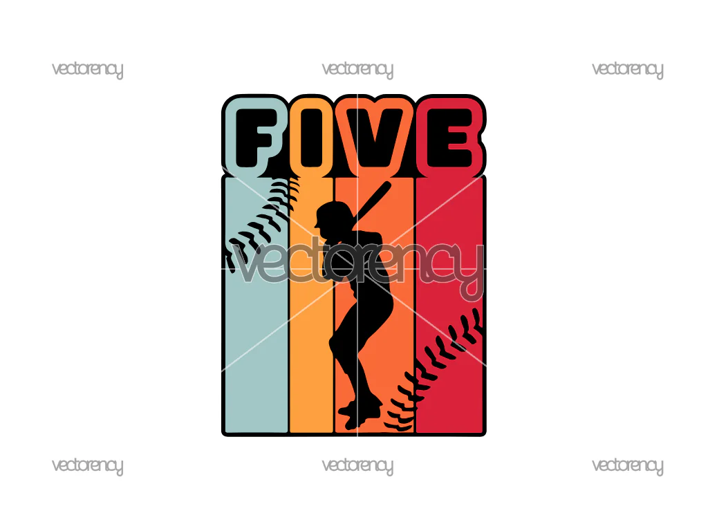 Baseball SVG 5th Birthday
