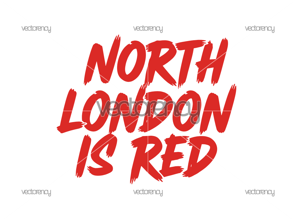 North London Is Red SVG, Arsenal FC Sticker Digital File Download