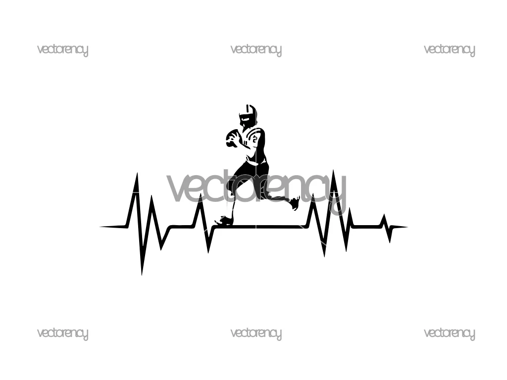 Free Football SVG Heartbeat