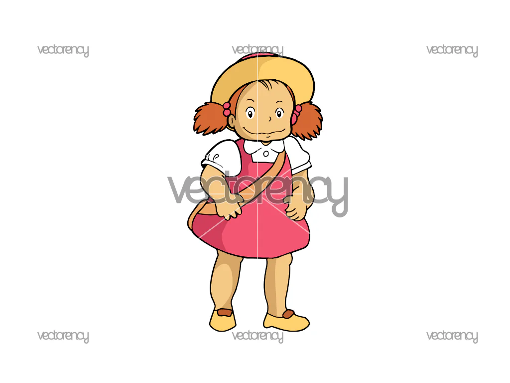 Mei Kusakabe My Neighbor Totoro SVG Clipart Image Download