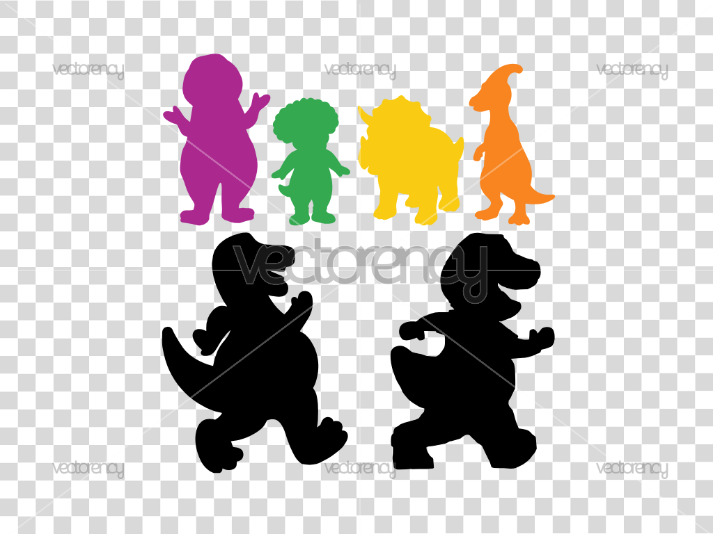 Barney Silhouette Vector PNG Transparent