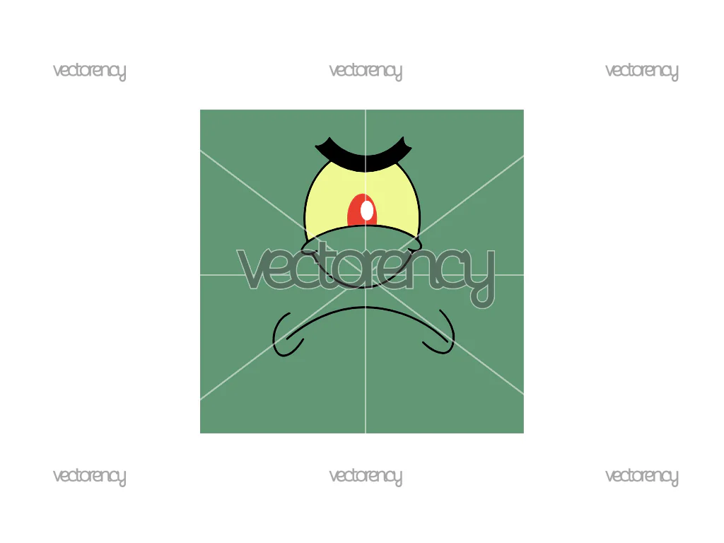 Plankton Face SVG Cut File