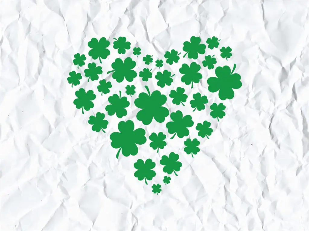 Shamrock Heart Love SVG