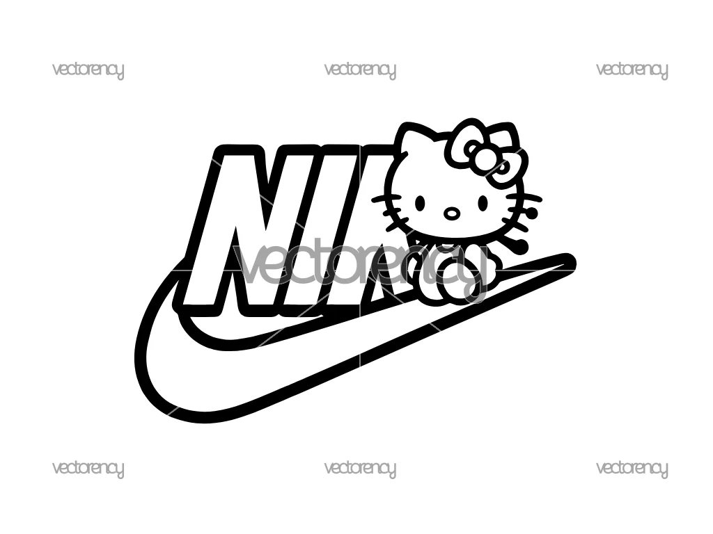 Nike Hello Kitty DXF PNG EPS SVG Download