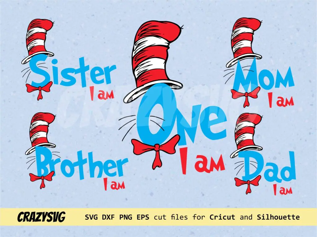 Family Birthday One Dr Seuss SVG Cricut