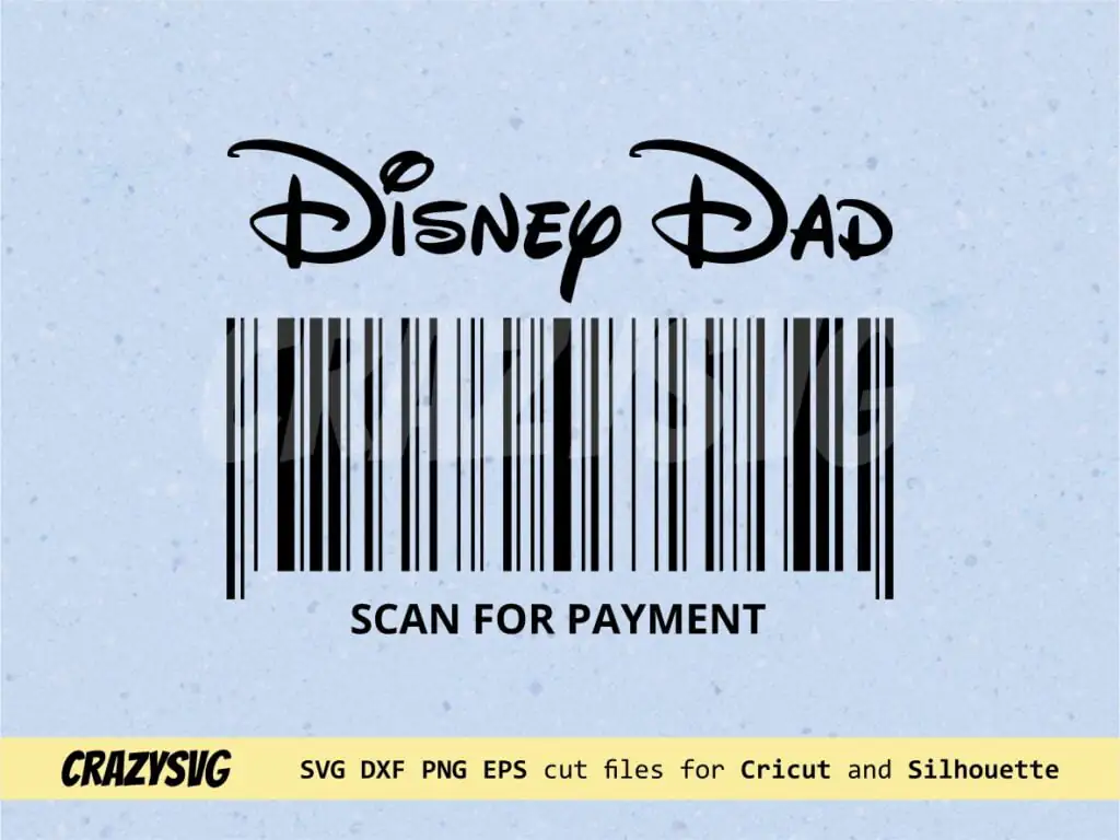 Disney Dad SVG Scan For Payment Funny Disney Mouse SVG PNG EPS