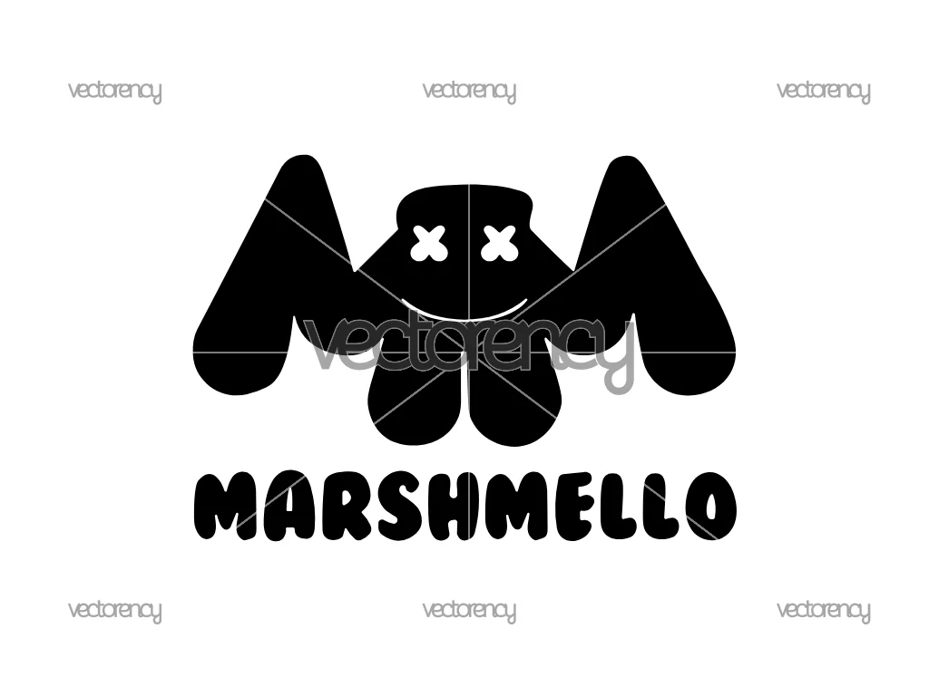 DJ Marshmello Vector Symbol Clipart Logo SVG
