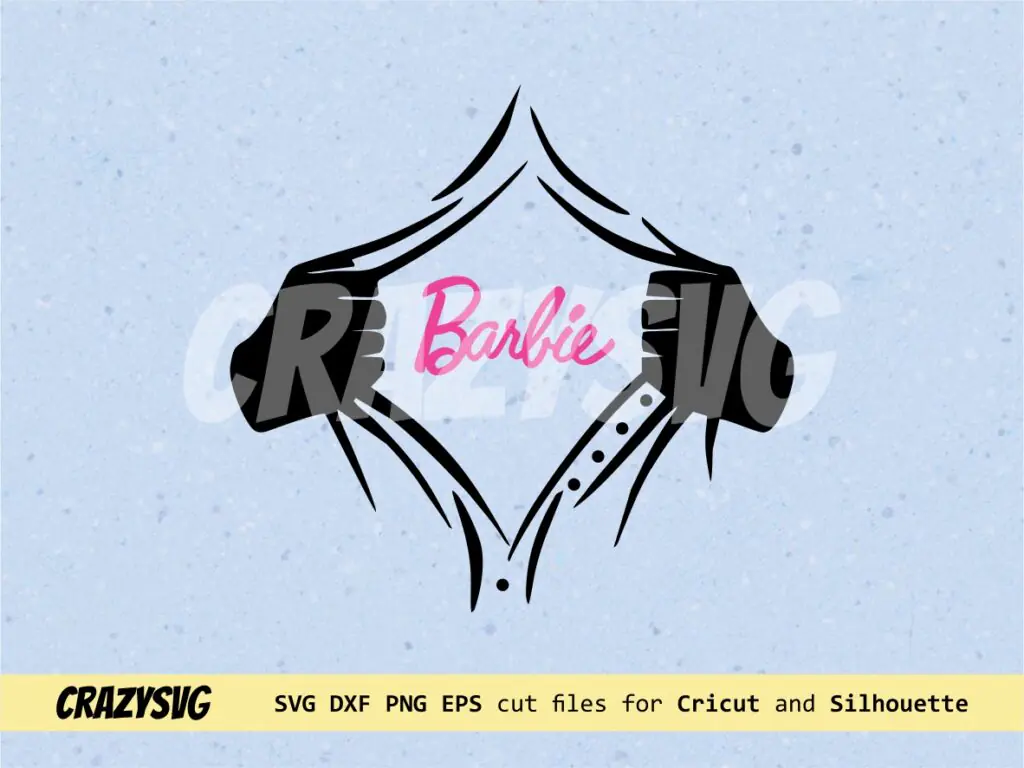 Barbie Rip Tear Shirt SVG Download, Cricut Funny Shirt Project Ideas Vector