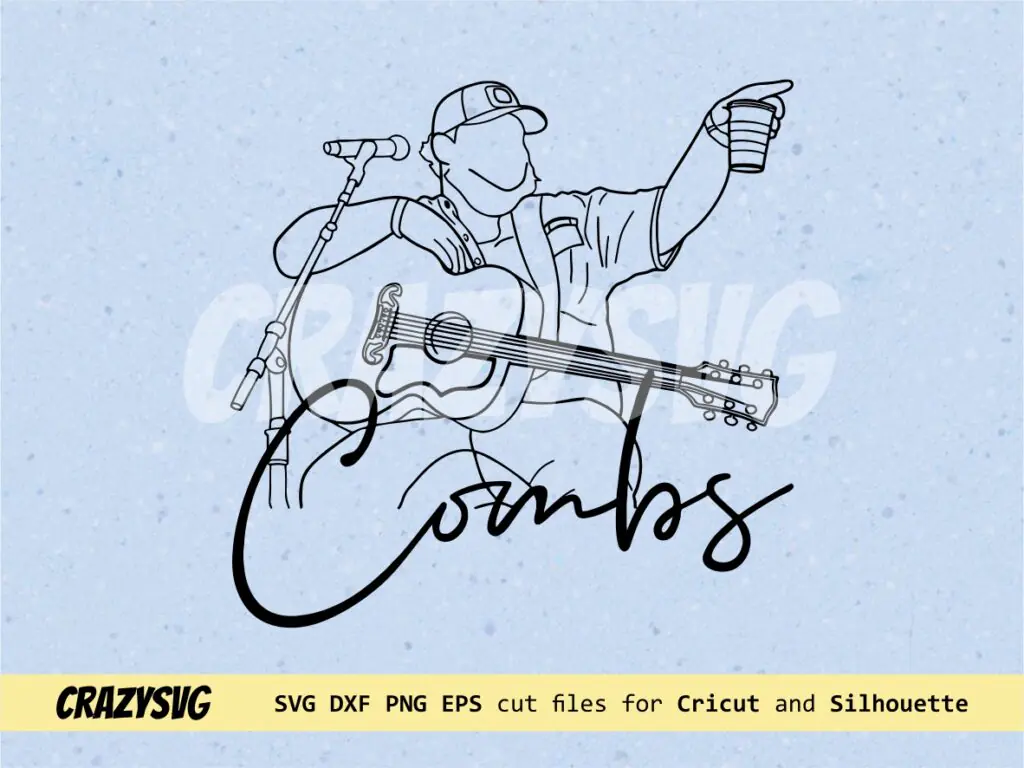 Country Singer, Luke Combs SVG, Instant Download