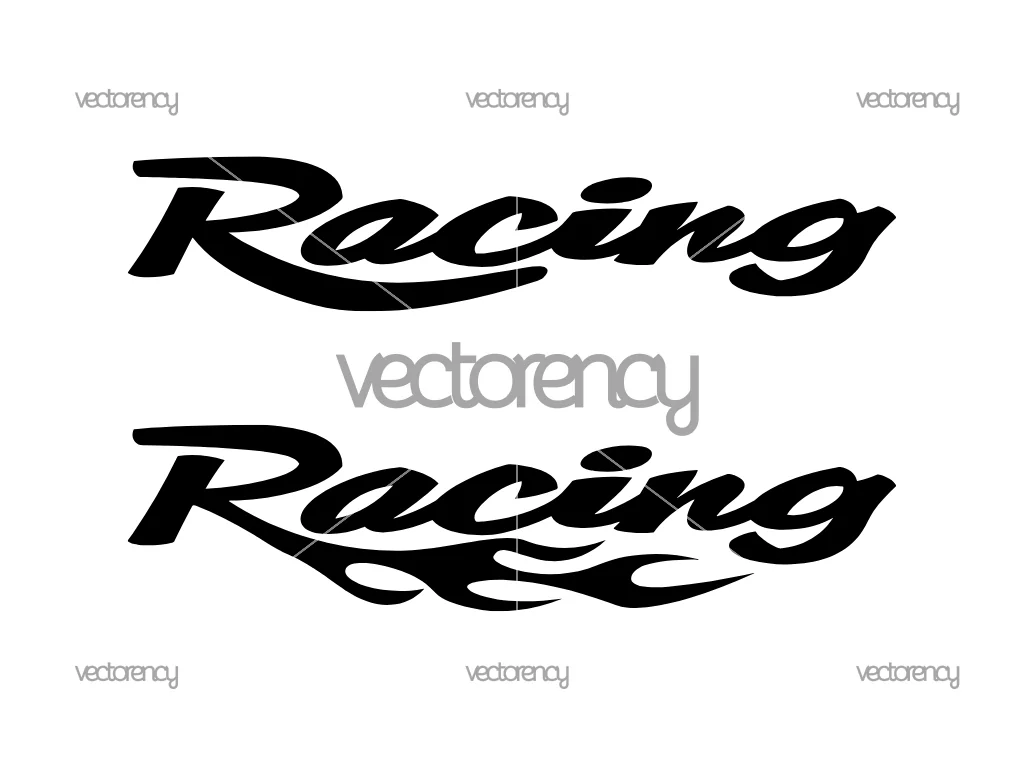 Racing Text SVG Cricut for Decals Projects PNG EPS DXF