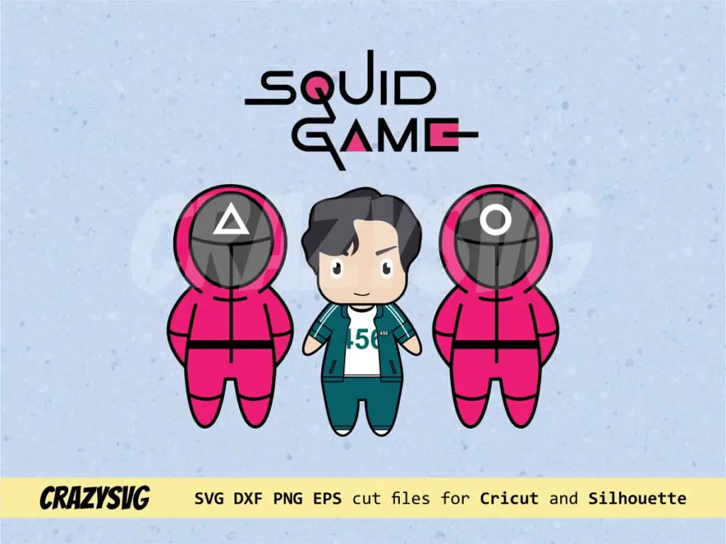 456 Squid Game Soldiers SVG Clipart