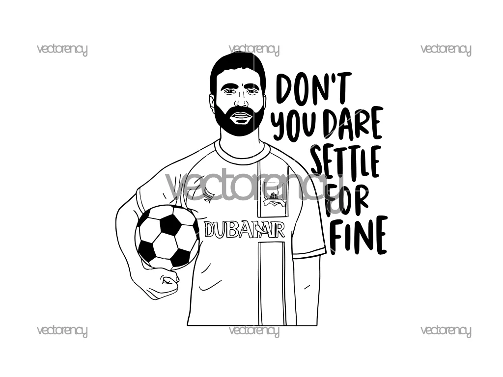 Roy Kent Ted Lasso Outline Line Art SVG PNG EPS DXF