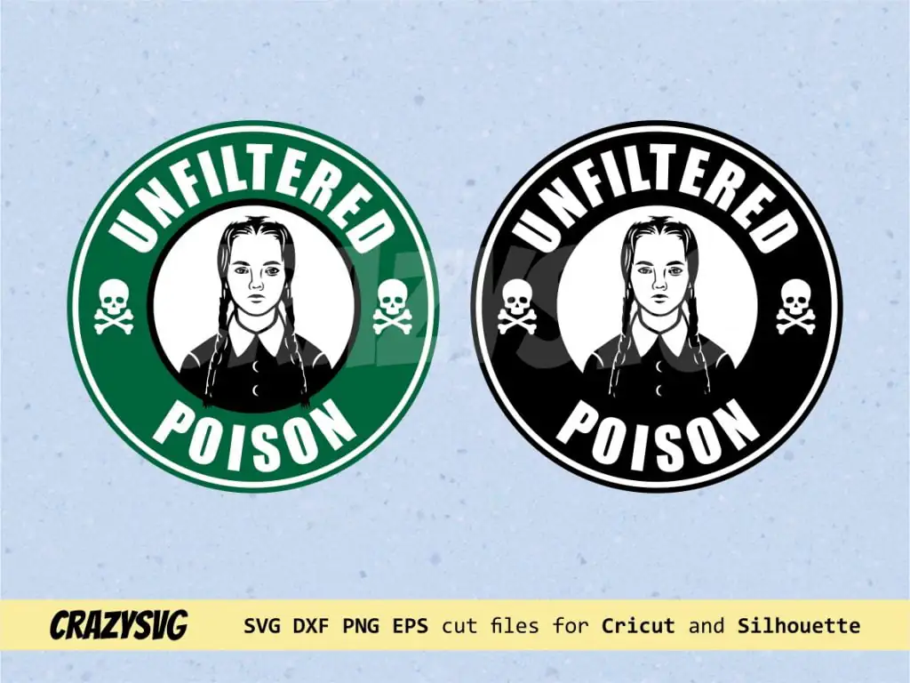 Wednesday Starbucks Unfiltered Poison SVG