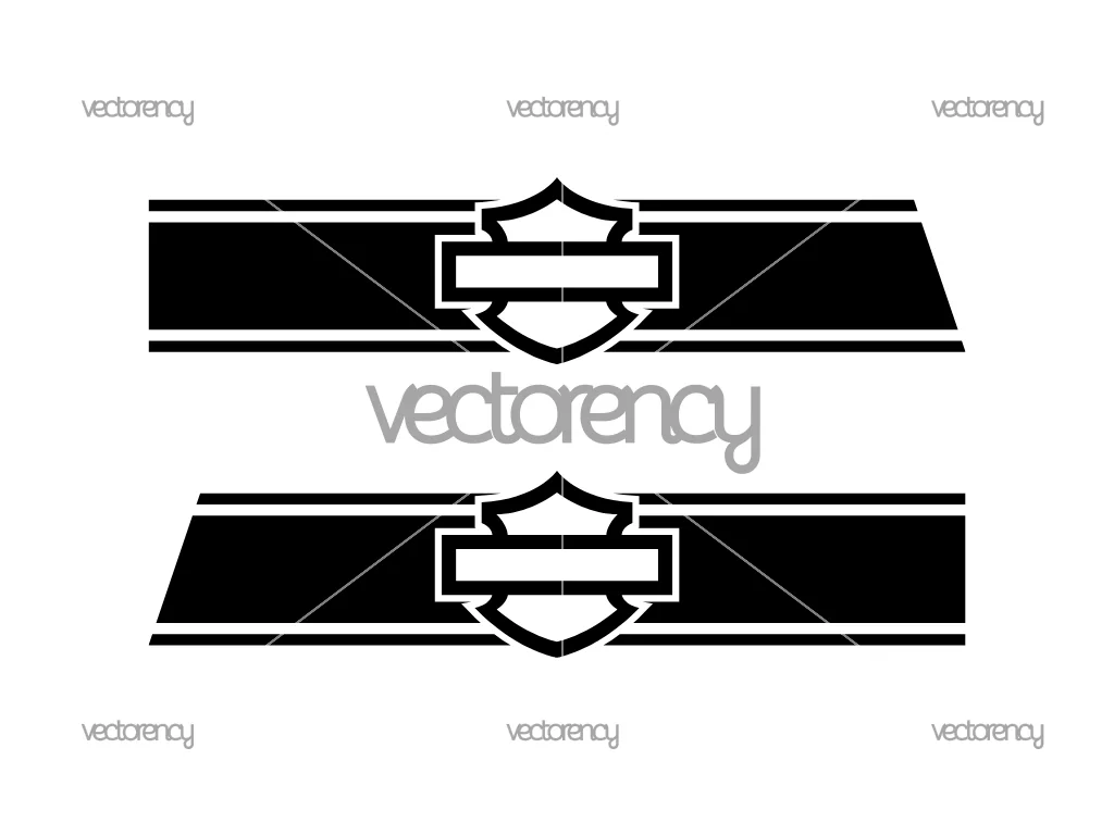 Harley Davidson Strip Body Sticker File Vector SVG EPS Decals PNG