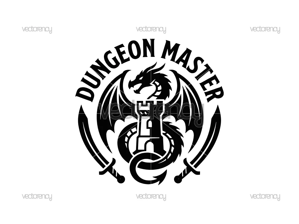 D20 Dice Dungeon Master Vector SVG PNG
