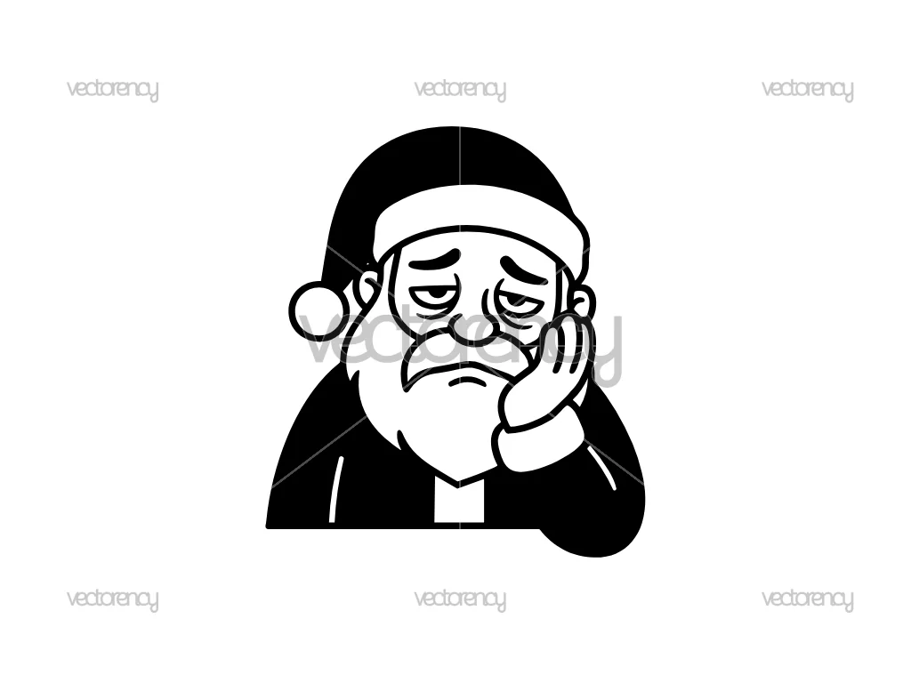 Santa Bored SVG
