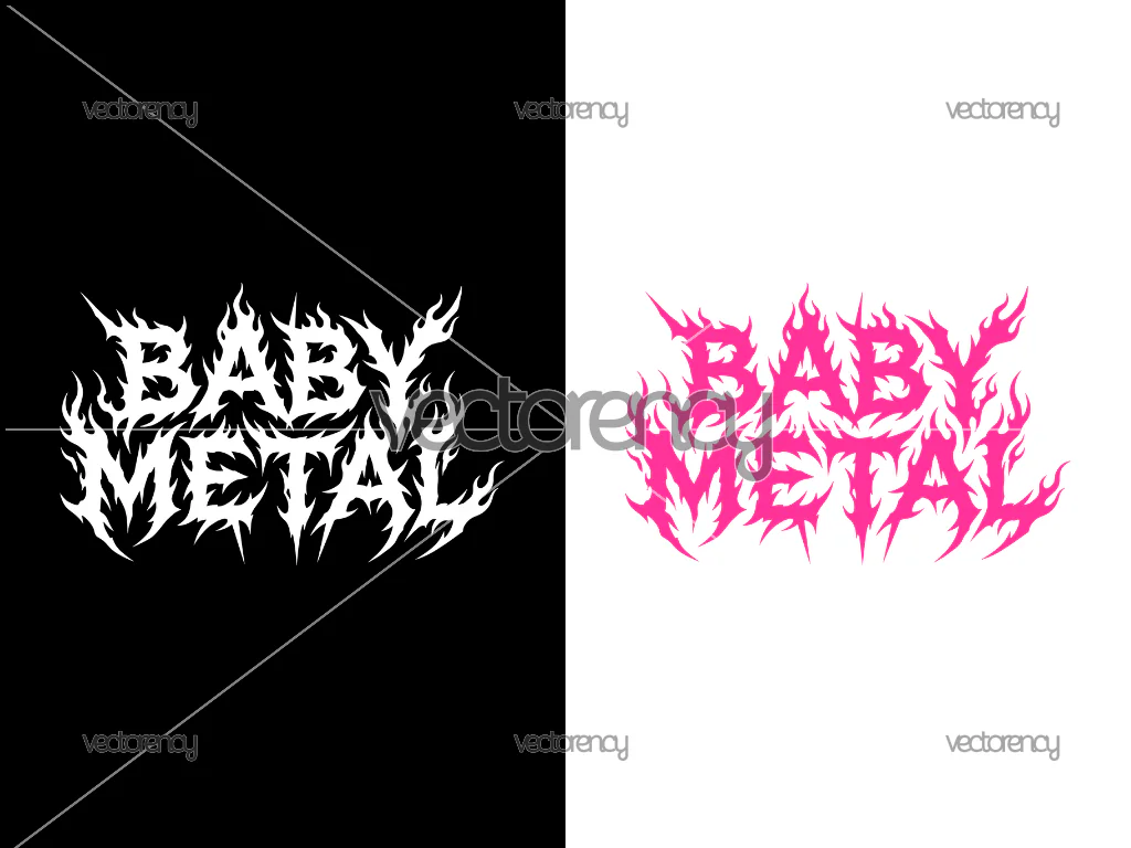 Baby Metal Shirt Design, Metal Band Vector SVG PNG Text
