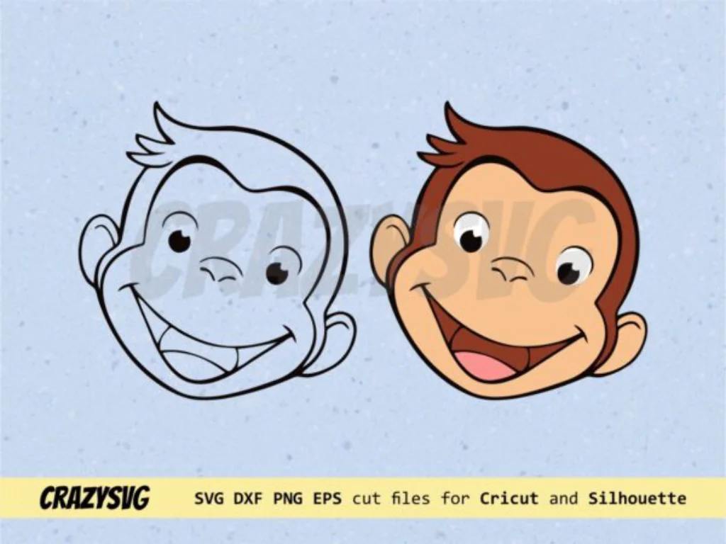 Curious George Face SVG Vector