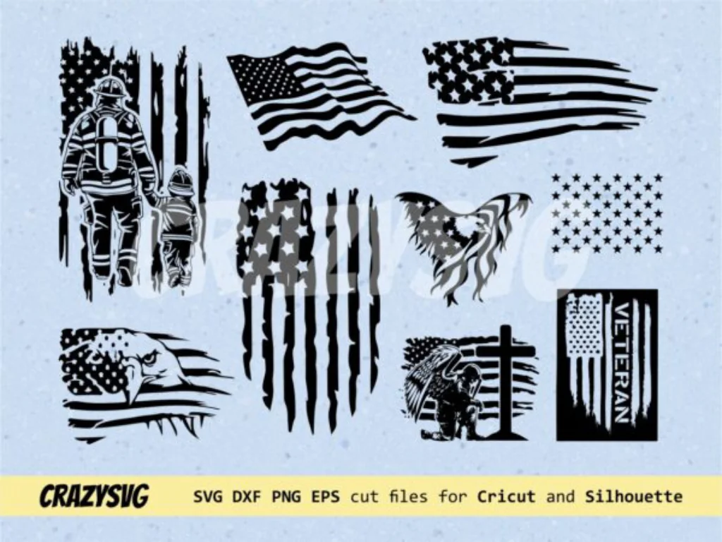 American Flag SVG Cricut, USA Flag, USA Flag Clipart, 4th of July, Patriotic