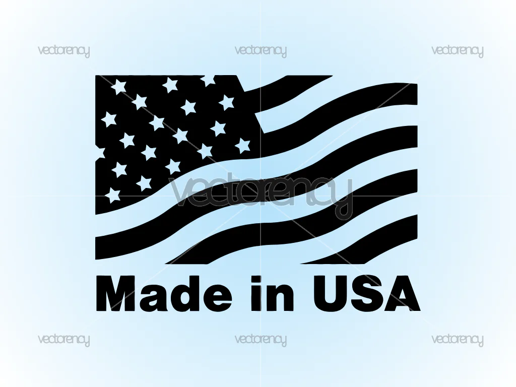 Made In USA Flag Vector SVG Clipart