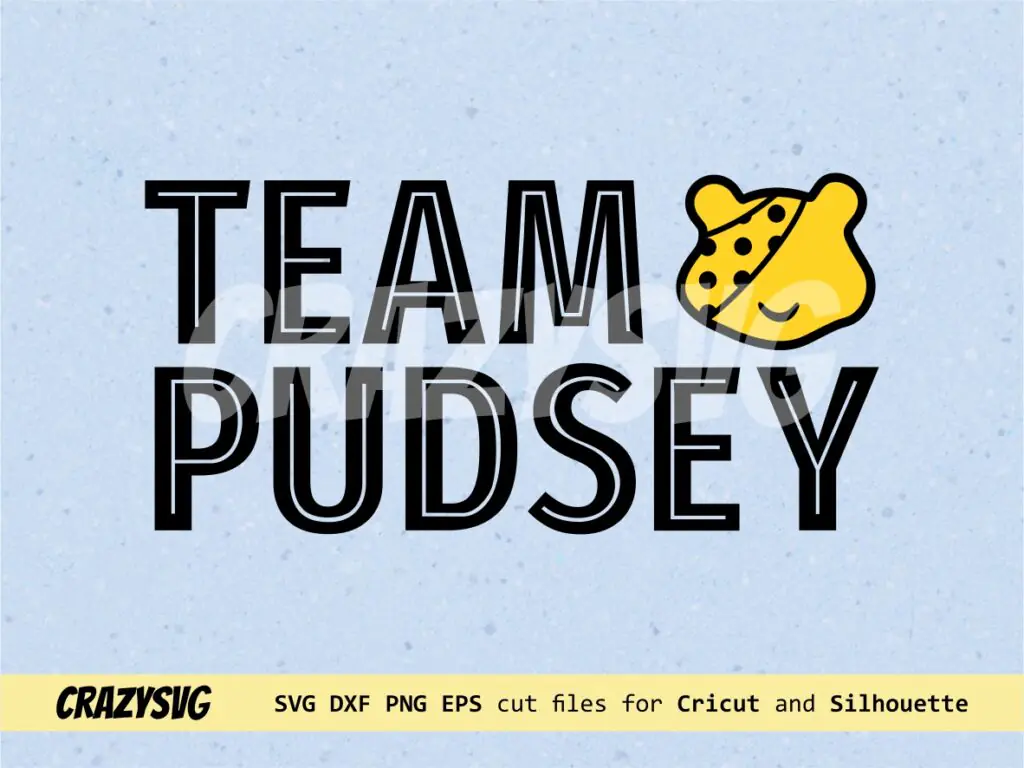 Team Pudsey Cricut SVG Shirt Design Project