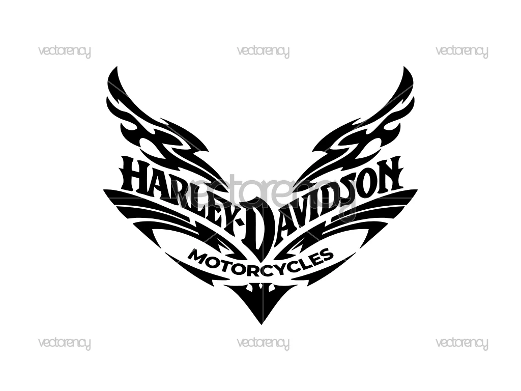 Harley Davidson Tribal Sticker Cutting Vector SVG PNG