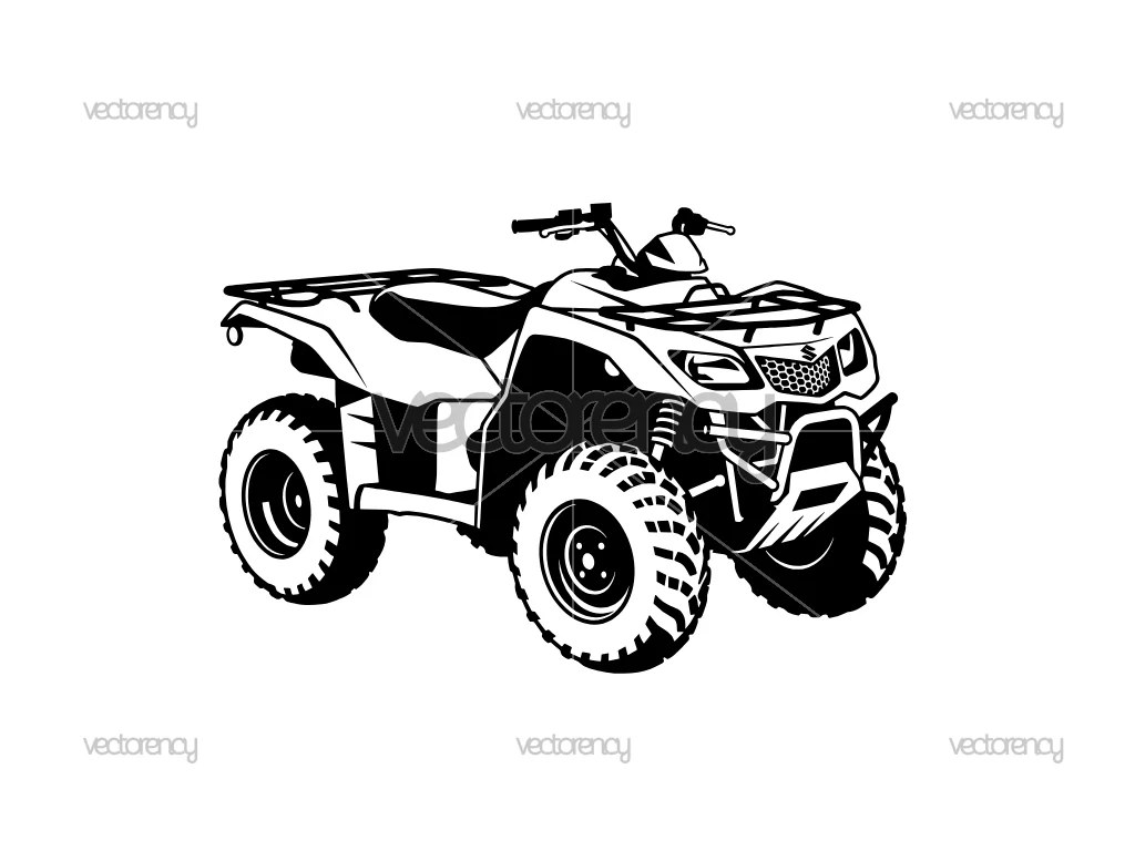 Suzuki ATV Kingquad 400FSi 4x4 Illustration Vector