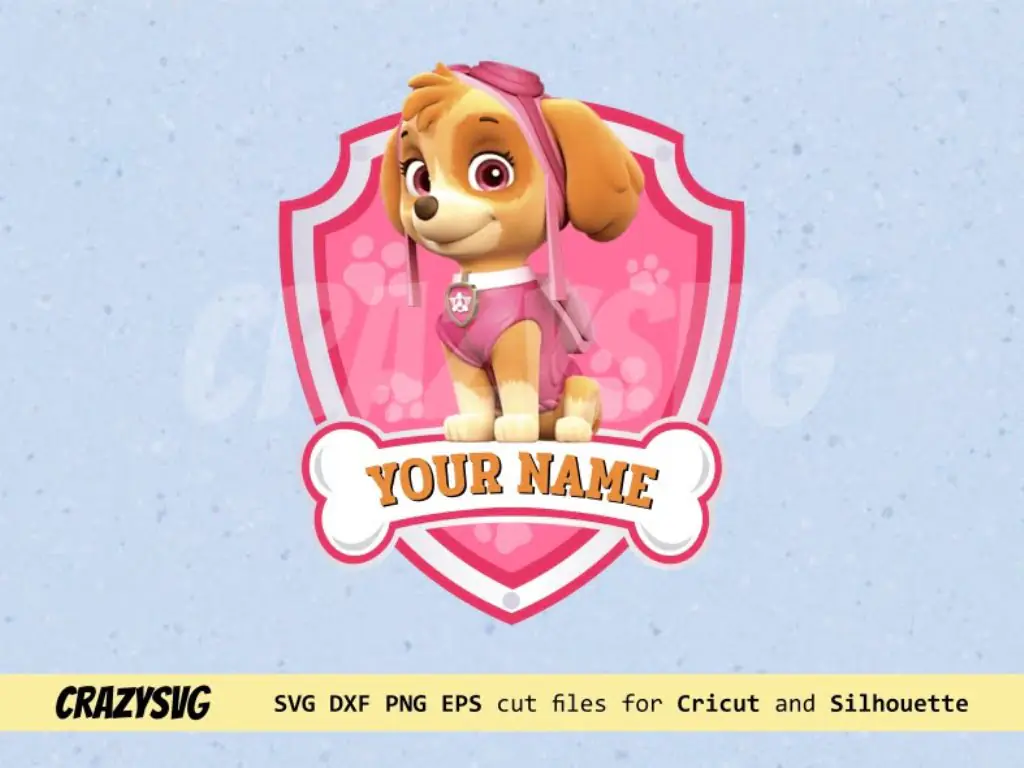 Skye Paw Patrol Logo Customized PNG