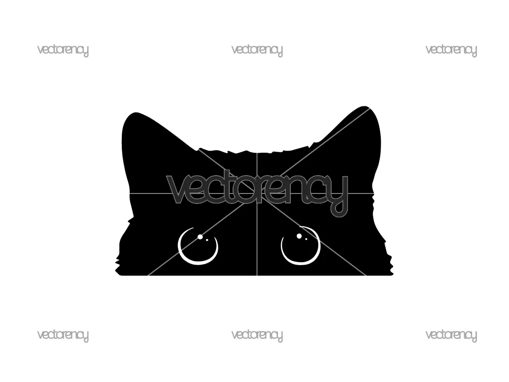 Peeking Kitty Decal Cricut File SVG