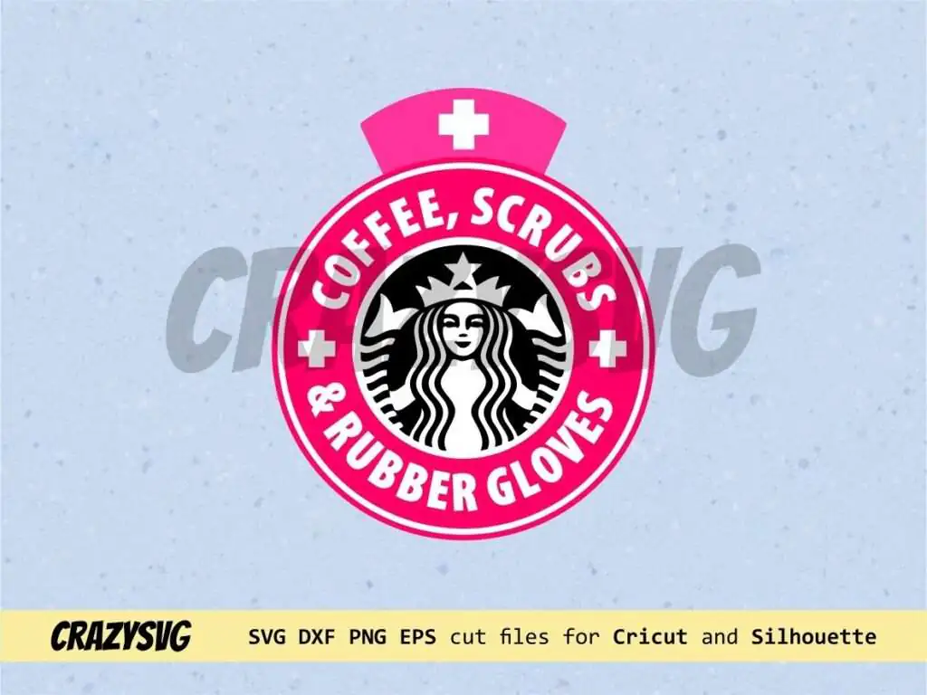 Starbucks Scrubs Rubber Gloves SVG