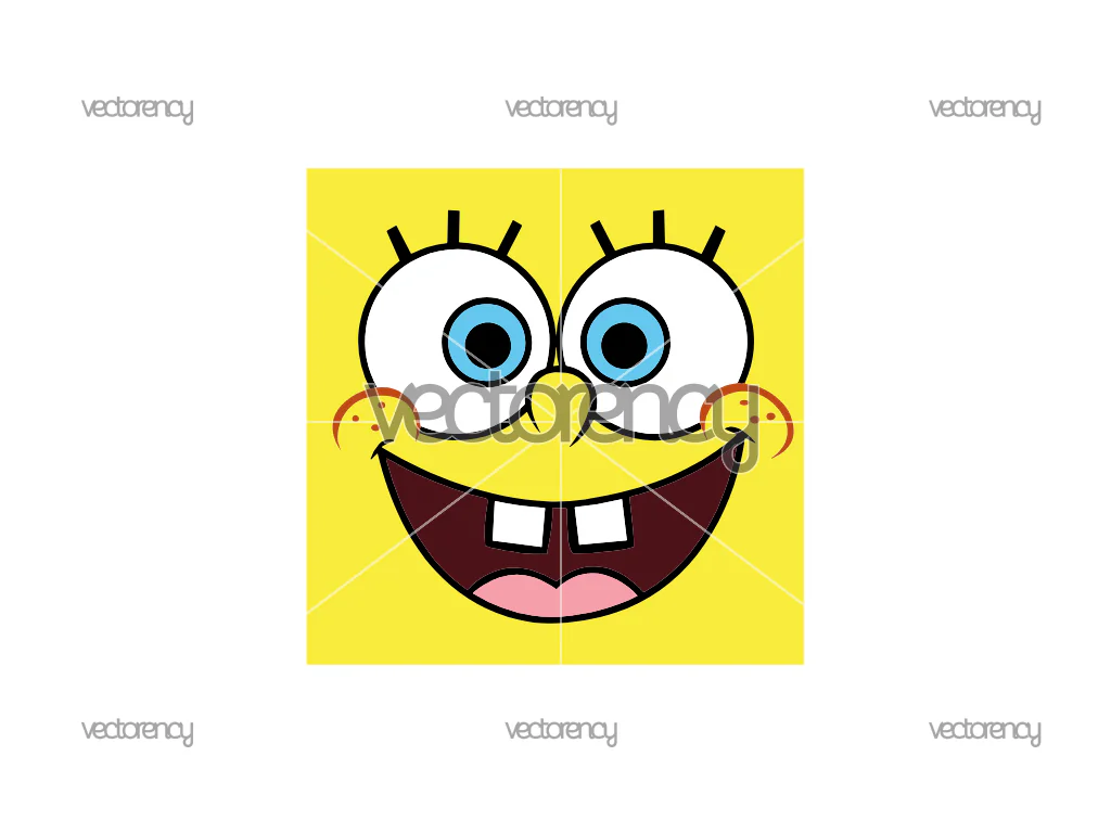 SpongeBob Face SVG Vector