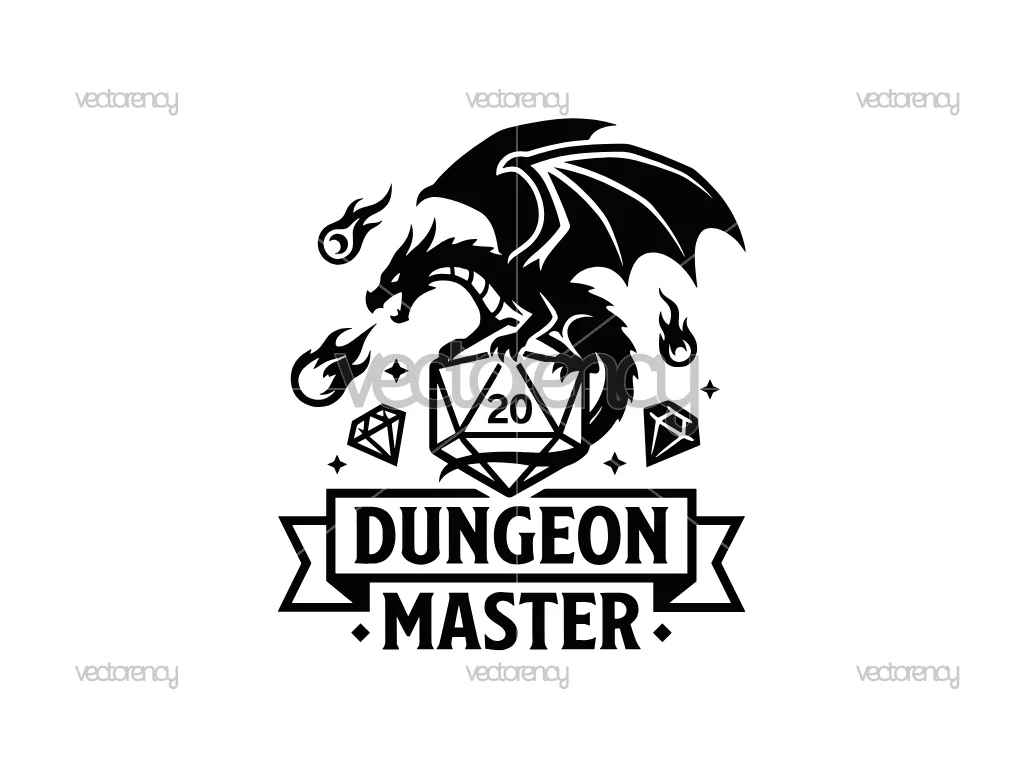 Dungeon Master Dice DND SVG Vector PNG