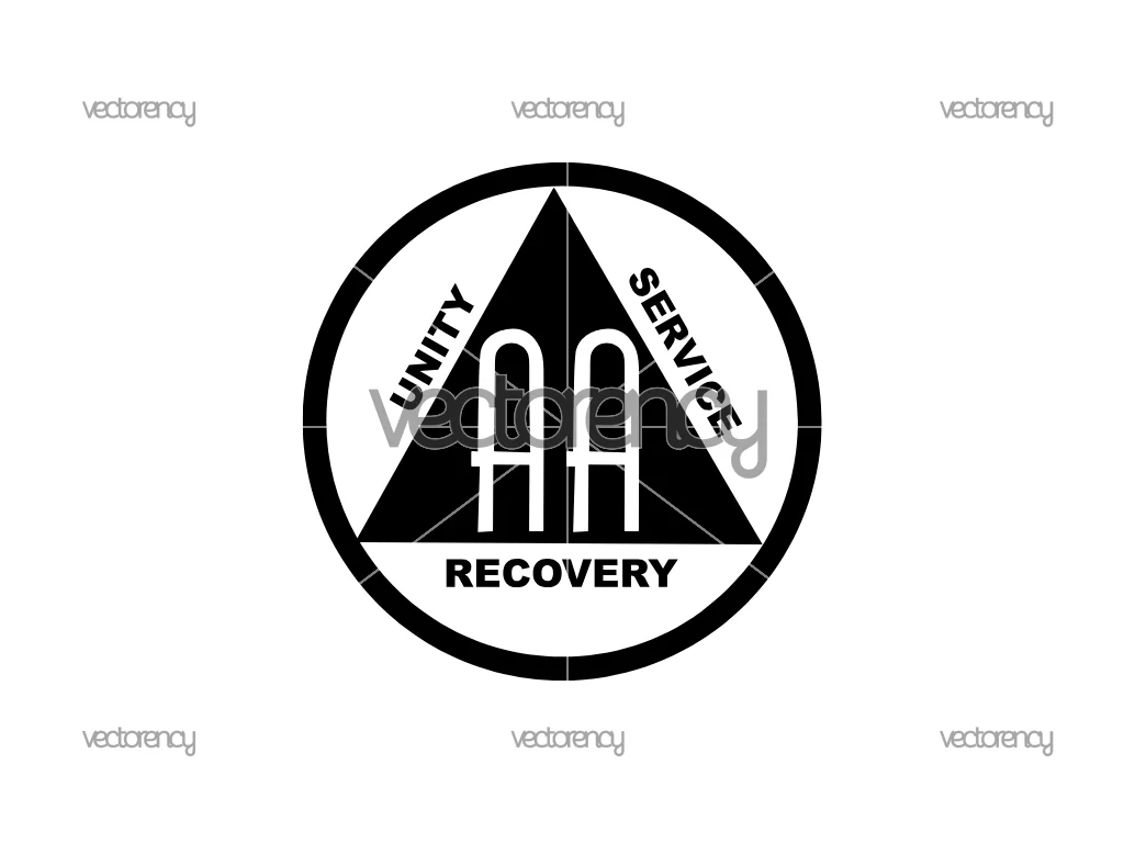 Alcoholics Anonymous Classic SVG PNG Unity Service Recovery AA SVG