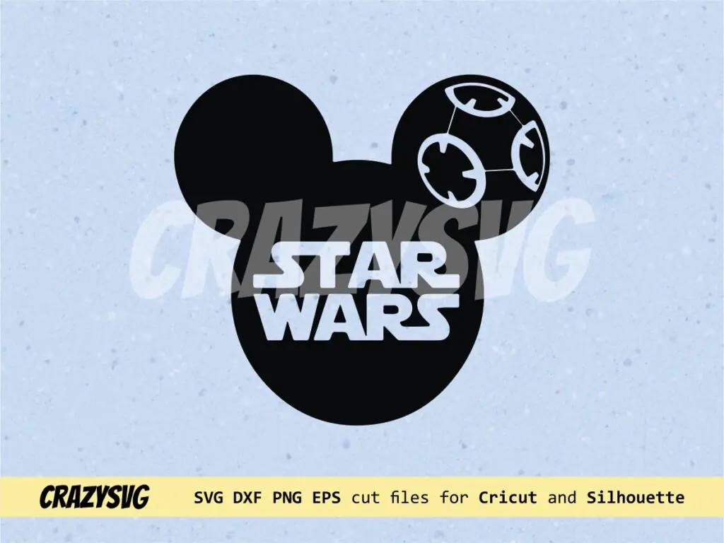 Star Wars BB8 Mickey Mouse SVG