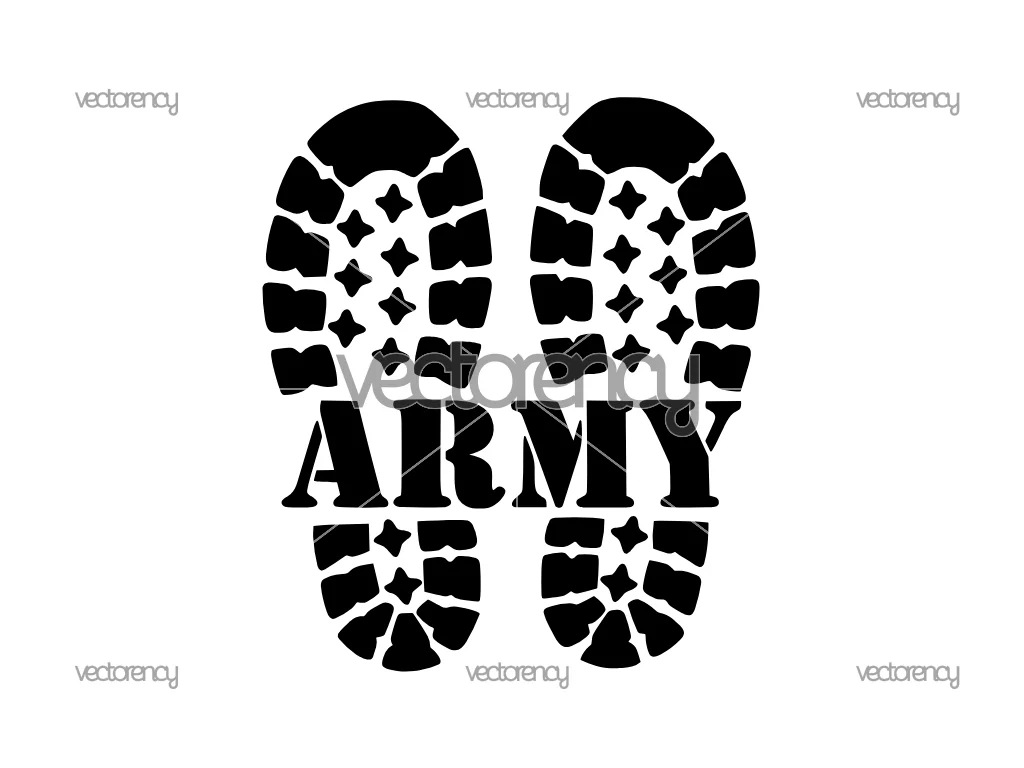 Army Foot Print SVG